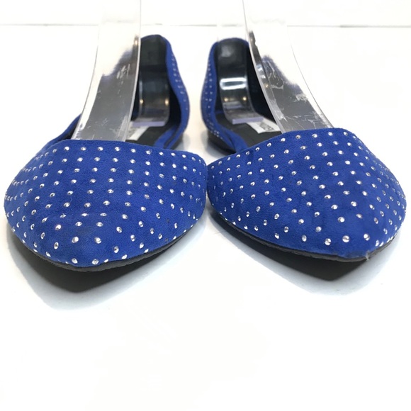 {STEVE MADDEN} Elusions Blue Bling D'orsay Flats - Picture 6 of 15